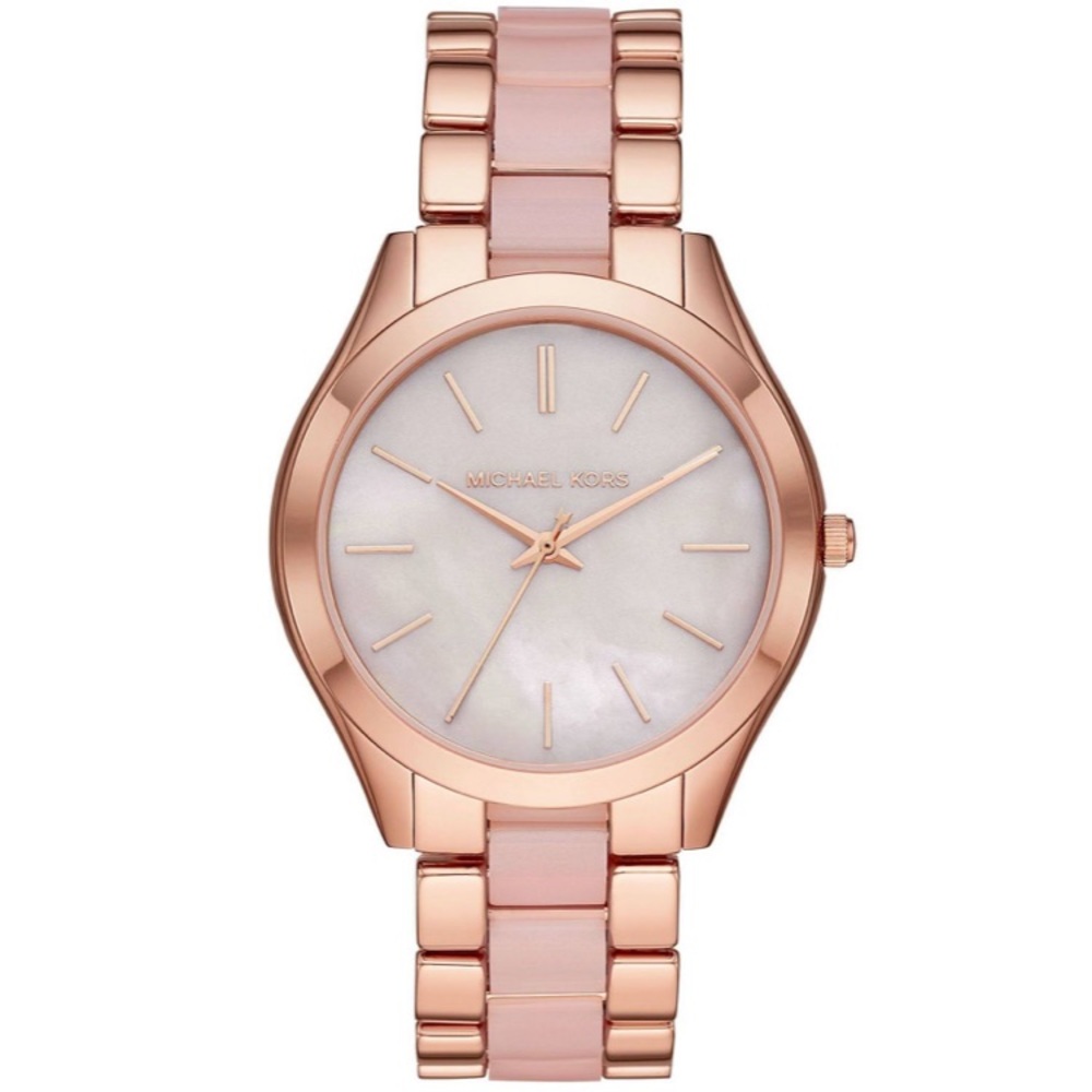 Michael Kors Women's Slim Runway two tone Watch - Picture 3 of 8